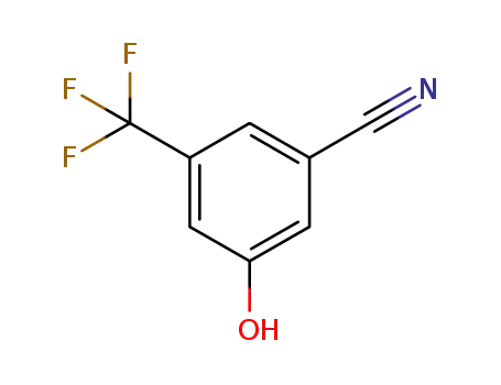 Molecular Structure of 1243459-56-4 (3-Cyano-5-(trifluoromethyl)phenol, 3-Cyano-5-hydroxybenzotrifluoride)