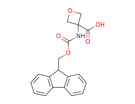 Molecular Structure of 1380327-56-9 (3-((((9H-Fluoren-9-yl)methoxy)carbonyl)amino)oxetane-3-carboxylic acid)