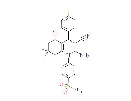 4-[2-amino-3-cyano-4-(4-fluoro-phenyl)-7,7-dimethyl-5-oxo-5,6,7,8-tetrahydro-4H-quinolin-1-yl]benzenesulfonamide