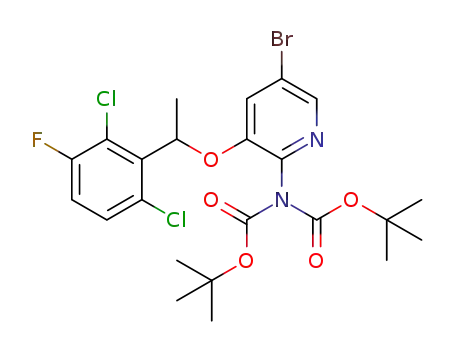 (±)-bis(Boc)-5-bromo-3-(1-(2,6-dichloro-3-fluoropheny)ethoxy)pyridin-2-amine
