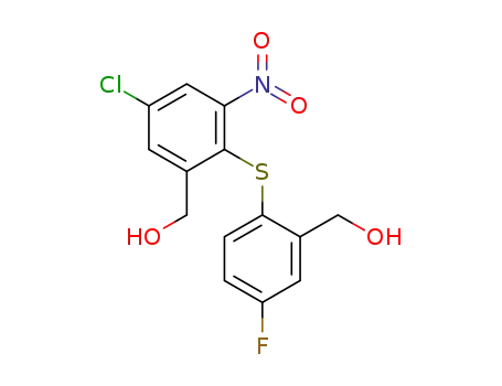 (5-chloro-2-(4-fluoro-2-(hydroxymethyl)phenylthio)-3-nitrophenyl)methanol