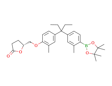 (R)-5-(4-{1-ethyl-1-[3-methyl-4-(4,4,5,5-tetramethyl-[1,3,2]dioxaborolan-2-yl)-phenyl]-propyl}-2-methyl-phenoxymethyl)-dihydro-furan-2-one