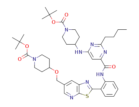 tert-butyl 4-((2-(2-(6-(1-(tert-butoxycarbonyl)piperidin-4-ylamino)-2-butylpyrimidine-4-carboxamido)phenyl)thiazolo[5,4-b]pyridin-6-yl)methoxy)piperidine-1-carboxylate