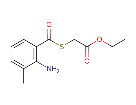 Molecular Structure of 1476066-75-7 (ethyl 2-(2-amino-3-methylbenzoylthio)acetate)