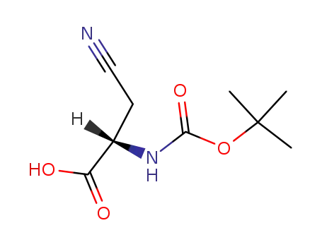 Molecular Structure of 45159-34-0 (BOC-BETA-CYANO-ALA-OH)