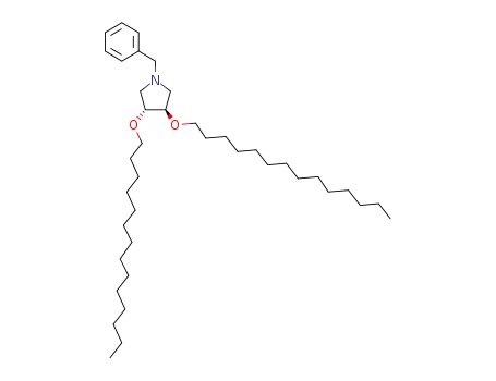 Molecular Structure of 1345831-68-6 ((3R, 4R)-1-benzyl-3,4-bis(tetradecyloxy)pyrrolidine)