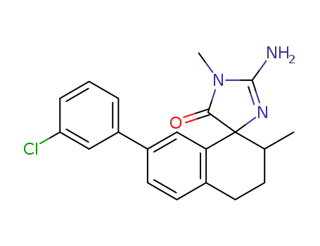 2-amino-7'-(3-chlorophenyl)-1,2'-dimethyl-3',4'-dihydro-2'H-spiro[imidazole-4,1'-naphthalen]-5(1H)-one