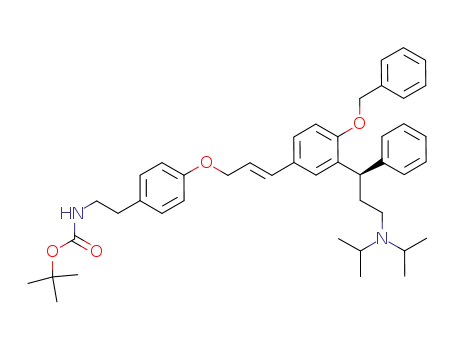 tert-butyl [2-(4-{[(2E)-3-{4-(benzyloxy)-3-[(1R)-3-(diisopropylamino)-1-phenylpropyl]phenyl}prop-2-en-1-yl]oxy}phenyl)ethyl]carbamate
