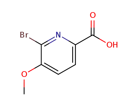Molecular Structure of 54232-43-8 (6-BROMO-5-METHOXY-2-PYRIDINECARBOXYLIC ACID)