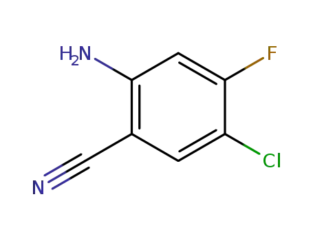 Molecular Structure of 1217304-30-7 (2-amino-5-chloro-4-fluoro-benzonitrile)