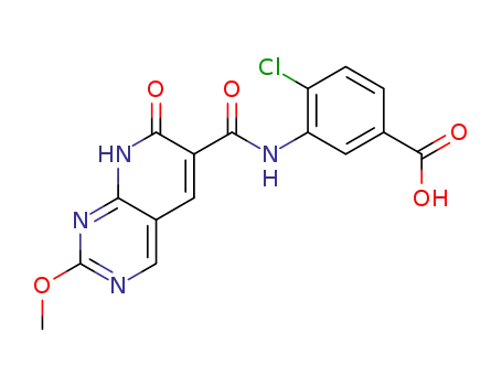 4-chloro-3-[(2-methoxy-7-oxo-7,8-dihydro-pyrido[2,3-d]pyrimidine-6-carbonyl)-amino]-benzoic acid