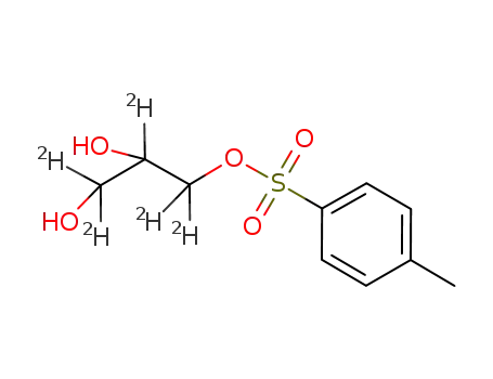 Molecular Structure of 928623-32-9 ((R,S)-1-Tosyl Glycerol-d5)