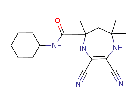 2,3-dicyano-N-cyclohexyl-5,7,7-trimethyl-4,5,6,7-tetrahydro-1H-1,4-diazepine-5-carboxamide