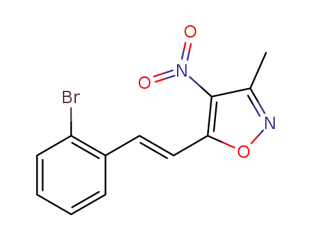 Molecular Structure of 1312365-18-6 ((E)-5-(2-bromostyryl)-3-methyl-4-nitro-isoxazole)
