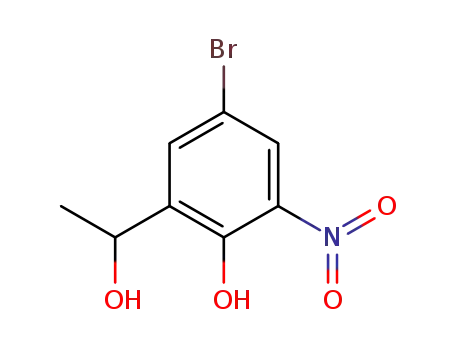 Molecular Structure of 944355-71-9 (4-bromo-2-(1-hydroxyethyl)-6-nitrophenol)