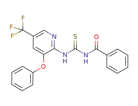 Molecular Structure of 1065607-76-2 (1-benzoyl-3-(3-phenoxy-5-(trifluoromethyl)pyridin-2-yl)thiourea)