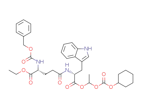 Molecular Structure of 1401719-90-1 (Cbz-D-Glu(D-Trp-O-CH(CH<sub>3</sub>)-O-CO-O-cyclohexyl)-O-Et)