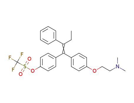 Molecular Structure of 1370699-80-1 ((E,Z)-4-(1-{4-[2-(dimethylamino)ethoxy]phenyl}-2-phenylbut-1-en-1-yl)phenyl trifluoromethanesulfonate)