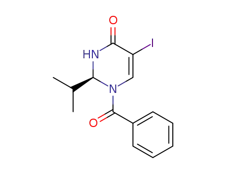 1-benzoyl-5-iodo-(2S)-isopropyl-2,3-dihydro-4(H)-pyrimidin-4-one