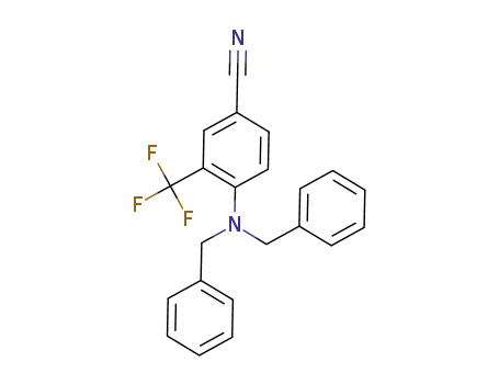 Molecular Structure of 1345724-19-7 (4-dibenzylamino-3-trifluoromethyl-benzonitrile)