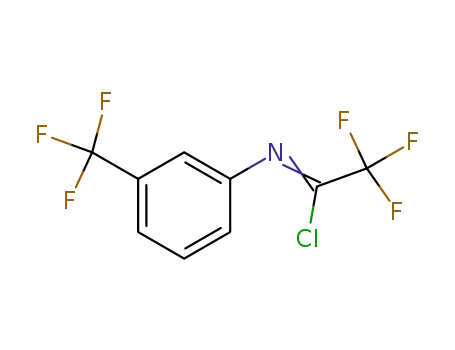 Molecular Structure of 69563-07-1 (2,2,2-trifluoro-N-(3-(trifluoromethyl)phenyl)acetimidoyl chloride)