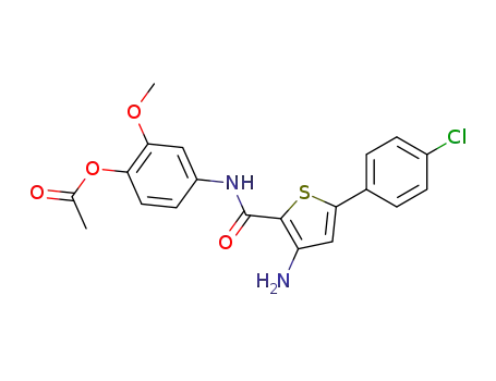 4-(3-Amino-5-(4-chlorophenyl)thiophene-2-carboxamido)-2-methoxyphenyl acetate