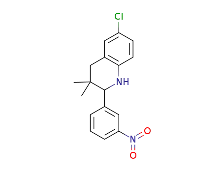 6-chloro-3,3-dimethyl-2-(3-nitro-phenyl)-1,2,3,4-tetrahydro-quinoline