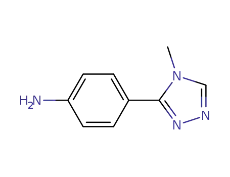 Molecular Structure of 690632-18-9 (4-(4-METHYL-4H-1,2,4-TRIAZOL-3-YL)ANILINE)
