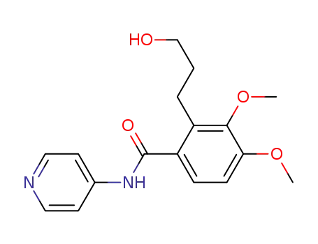 2-(3-hydroxy-propyl)-3,4-dimethoxy-N-pyridin-4-yl-benzamide