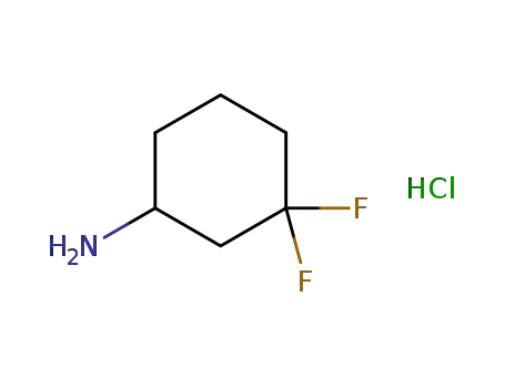 Molecular Structure of 921602-77-9 (3,3-DIFLUOROCYCLOHEXANAMINE HYDROCHLORIDE)