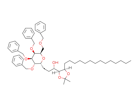 (2'S,3'S,4'R)-1-(2,3,4,6-tetra-O-benzyl-α-C-D-galactopyranosyl)-2-(3',4';-O-isopropylidene-D-ribo-heptadecyl)-ethane