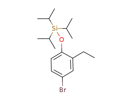 Molecular Structure of 1016161-80-0 ((4-bromo-2-ethylphenoxy)triisopropylsilane)