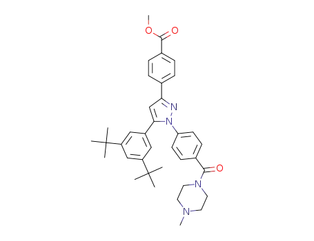 methyl 4-[5-[3,5-di-tert-butylphenyl]-1-[4-(4-methylpiperazine-1-carbonyl)phenyl]pyrazol-3-yl]benzoate