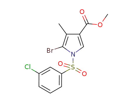 1H-Pyrrole-3-carboxylic acid,
5-bromo-1-[(3-chlorophenyl)sulfonyl]-4-methyl-, methyl ester