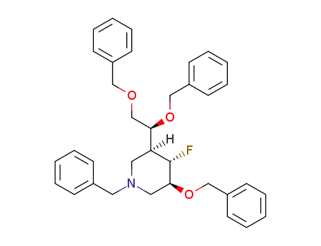 (3S,4S,5S)-1-benzyl-3-(benzyloxy)-5-((S)-1,2-bis(benzyloxy)ethyl)-4-fluoropiperidine
