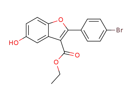 Molecular Structure of 5010-37-7 (2-(4-bromo-phenyl)-5-hydroxy-benzofuran-3-carboxylic acid ethyl ester)
