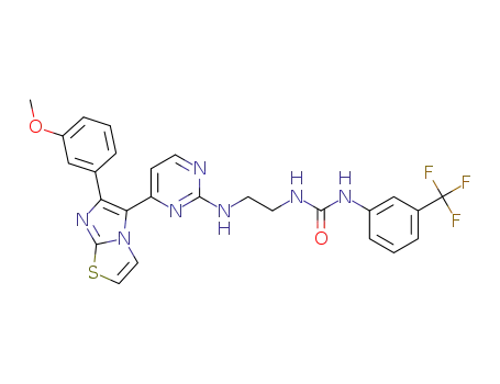 1-(2-(4-(6-(3-methoxyphenyl)imidazo[2,1-b]thiazol-5-yl)pyrimidin-2-ylamino)ethyl)-3-(3-(trifluoromethyl)phenyl)urea