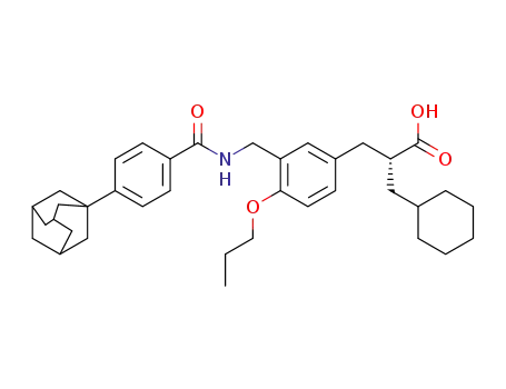 (R)-2-((3-(((4-(1-adamantyl)benzoyl)amino)methyl)-4-propoxyphenyl)methyl)-3-cyclohexylpropanoic acid