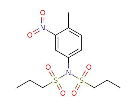 Molecular Structure of 1269421-29-5 (N-(4-methyl-3-nitrophenyl)-N-(propylsulfonyl)propane-1-sulfonamide)