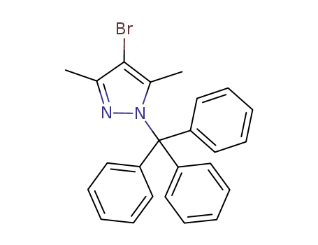 Molecular Structure of 919802-98-5 (1H-Pyrazole, 4-bromo-3,5-dimethyl-1-(triphenylmethyl)-)