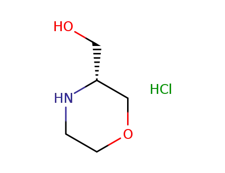 Molecular Structure of 1212377-10-0 (R -Morpholin-3-ylMethanol hydrochloride)