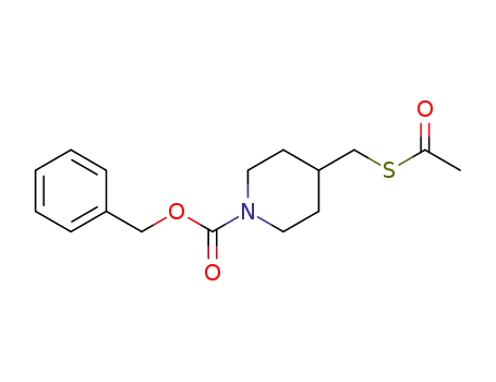 Molecular Structure of 1355455-38-7 (benzyl 4-((acetylthio)Methyl)piperidine-1-carboxylate)