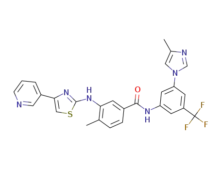 Molecular Structure of 1234798-38-9 (N-(5-(4-methyl-1H-imidazol-1-yl)-3-(trifluoromethyl)-phenyl)-4-methyl-3-(4-pyridin-3-yl-thiazol-2-ylamino)-benzamide)
