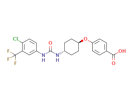 trans-4-{4-[3-(4-chloro-3-trifluoromethylphenyl)ureido]cyclohexyloxy}benzoic acid