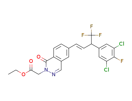 (E)-Ethyl 2-(6-(3-(3,5-dichloro-4-fluorophenyl)-4,4,4-trifluorobut-1-en-1-yl)-1-oxophthalazin-2(1H)-yl)acetate
