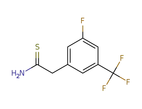 Molecular Structure of 1318757-95-7 (2-(3-fluoro-5-(trifluoromethyl)phenyl)ethanethioamide)