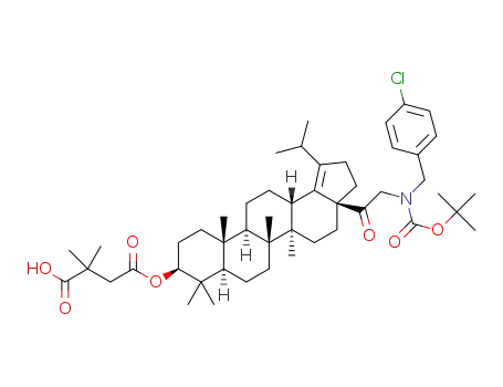4-{[(1R,2R,5S,10S,13R,14R,17S,19R)-5-(2-{[(tert-butoxy)carbonyl][(4-chlorophenyl)methyl]amino}acetyl)-1,2,14,18,18-pentamethyl-8-(propan-2-yl)pentacyclo[11.8.0.0<sup>2,10</sup>.0<sup>5,9</sup>.0<sup>14,19</sup>]henicos-8-en-17-yl]oxy}-2,2-dimethyl-4-oxobutanoic acid