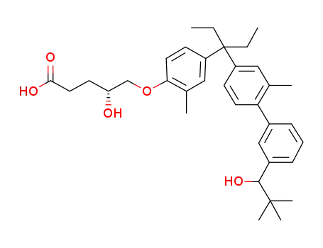 (R)-5-(4-{1-ethyl-1-[3'-(1-hydroxy-2,2-dimethyl-propyl)-2-methyl-biphenyl-4-yl]-propyl}-2-methyl-phenoxy)-4-hydroxy-pentanoic acid