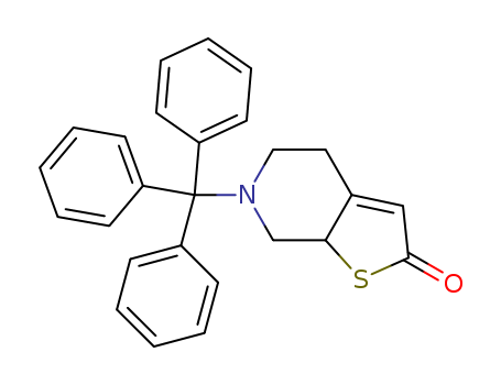 Thieno[2,3-c]pyridin-2(4H)-one,5,6,7,7a-tetrahydro-6-(triphenylmethyl)-