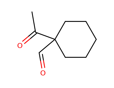 Molecular Structure of 756491-88-0 (Cyclohexanecarboxaldehyde, 1-acetyl- (9CI))